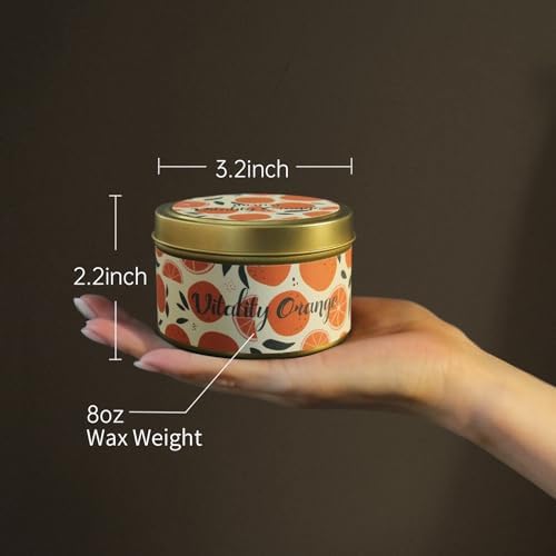 HUANXI Orange Scented Candles Gift Set 4 Pack