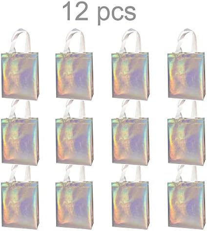 12 Pcs Non-Woven Reusable Gift Bags With Handles 8x4x10 Inch
