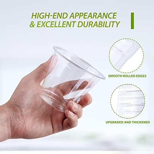 Lilymicky 200 Pack 9 Oz Clear Plastic Cups for Parties and Events