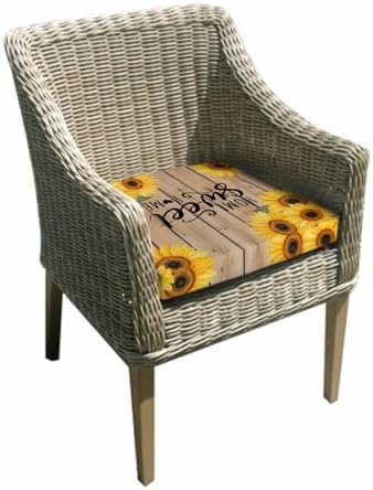 Shine-Home Sunflower 4 Pack Waterproof Chair Cushion Covers with Ties
