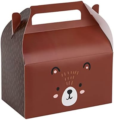 Teddy Bear Party Favor Box 10 Pack Brown Bear Themed