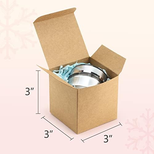 ValBox 3x3x3 Brown Gift Boxes 50pcs