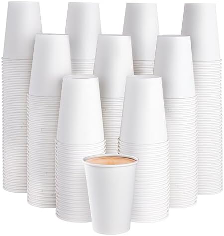 JOLLY PARTY 300 Pack 12 oz Disposable Paper Coffee Cups
