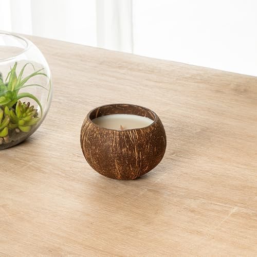 Restaurantware Coconut Shell Candle Vanilla Scented
