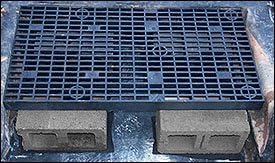 24x48 Inch Heavy Duty Fountain Basin Grate - Black Rustproof Cuttable