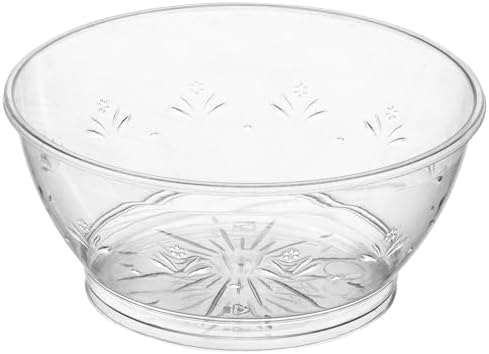 JoyServe Clear Mini Plastic Bowls 50 Pack 6 Oz