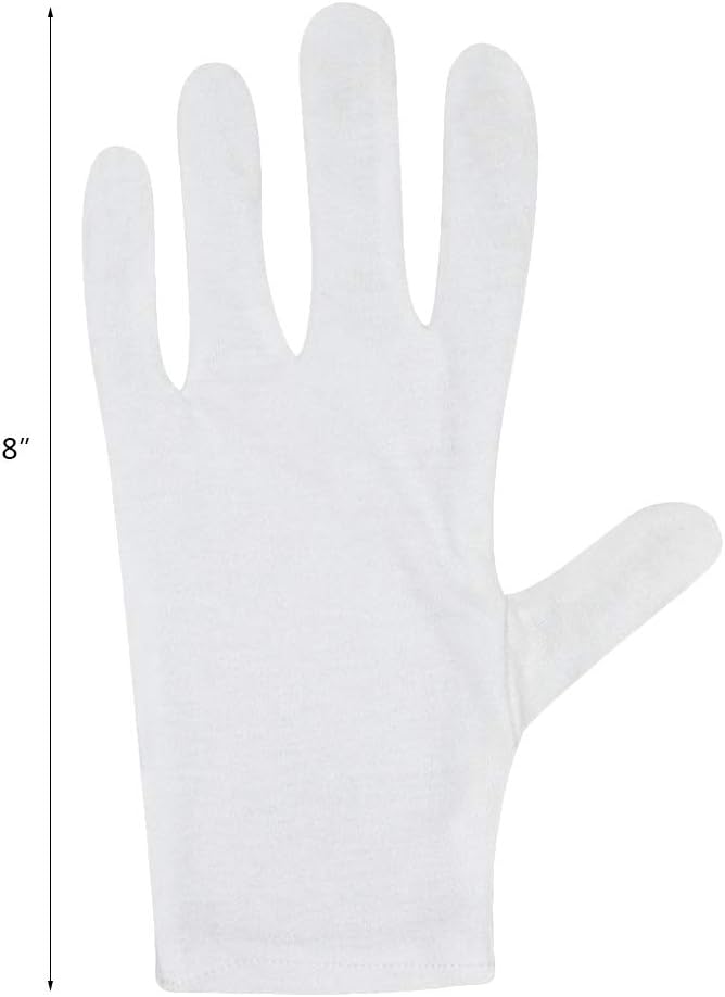 16 Pairs White Cotton Household Gloves for General Use