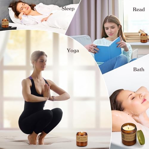 FKJOL 4 Pack Soy Wax Candles Set for Home