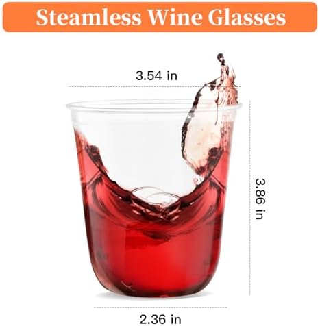 WELLIFE 12 oz Clear Plastic Cups 50 Pack for Parties