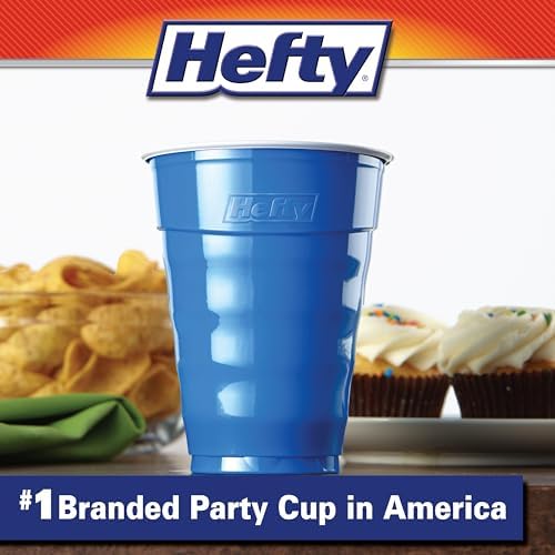 Hefty Party On Disposable Plastic Cups 18 Oz 120 Count
