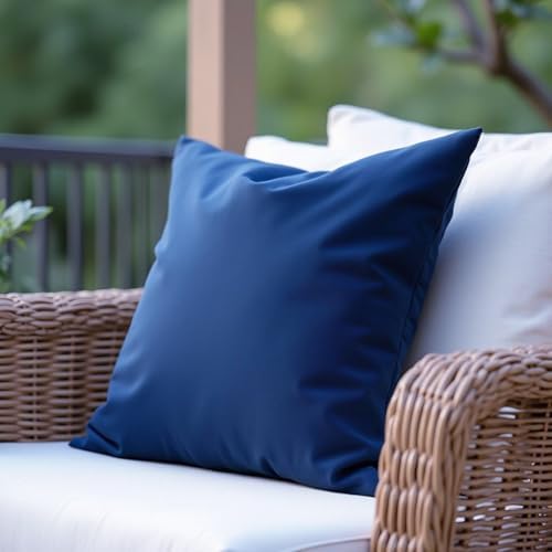 WHATWEARS 18x18 Inch Throw Pillows Set of 2 Navy Blue
