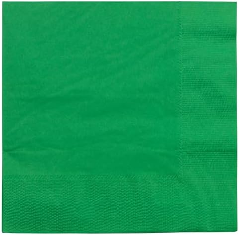 JAM Paper Medium Lunch Napkins Green 50 Pack