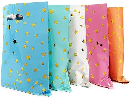 25pcs Star Pattern Gift Bags for Kids Birthday Party