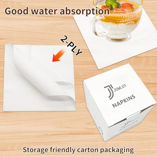 JOWLOT 200 Count 2-Ply White Cocktail Napkins