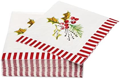 American Greetings 50 Count 5 Inch Beverage Napkins Christmas Party Supplies