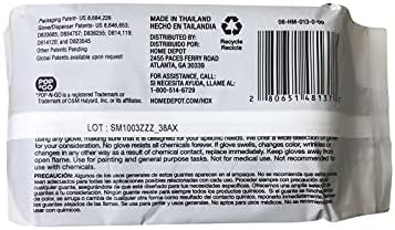 HDX Black Dual Layer 6ml Heavy Duty Nitrile Gloves 40 Pack