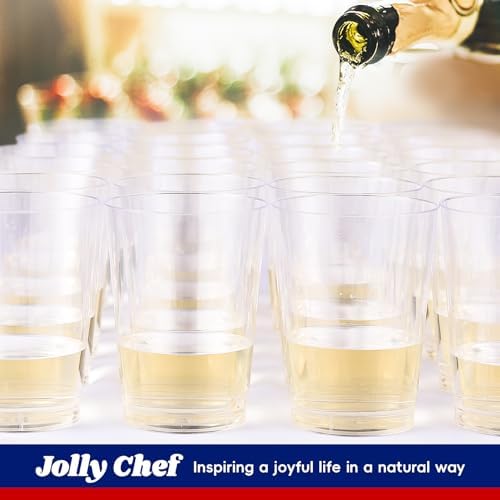 JOLLY CHEF 12 oz Clear Plastic Cups 100 Pack