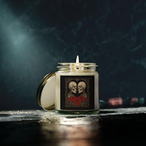 Romantic Skull Scented Candles for Halloween Decor