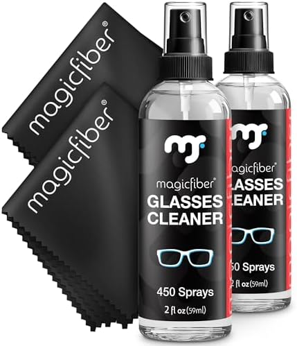 MagicFiber Glasses Cleaner Kit - 2 Sprays 2 Cloths