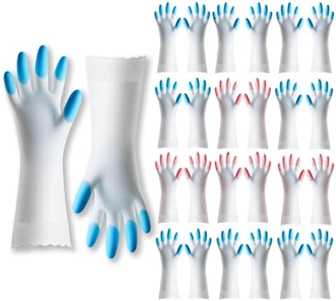 LIICHAAO 12 Pairs Reusable Latex Free Cleaning Gloves