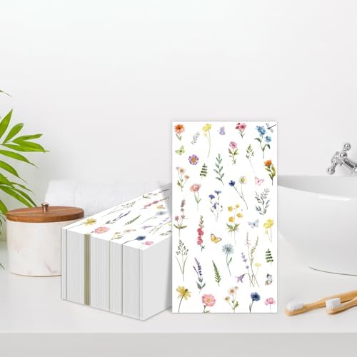 50pcs Wildflower Napkins for Parties and Home Use