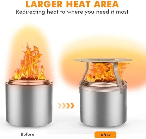 Dirza Heat Deflector for Solo Stove Yukon 27 Fire Pit