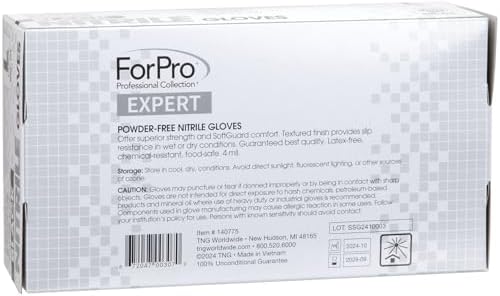 ForPro Expert SoftGuard Nitrile Gloves 4 Mil Large 100 Count