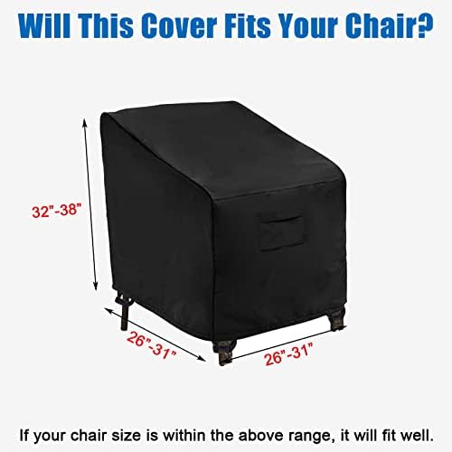 WOMACO Patio Swivel Chair Cover 31x31x38 2 Pack