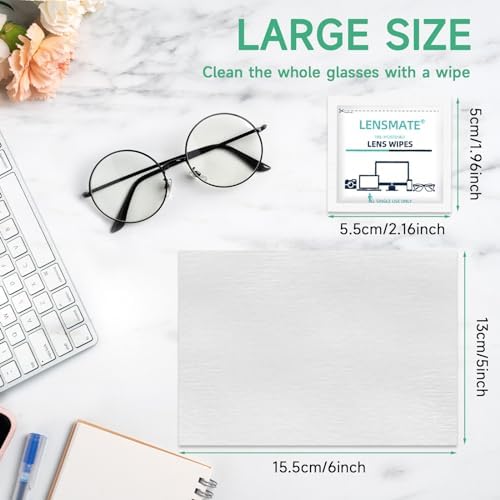 Lensmate 120 Count Pre-Moistened Eyeglass Wipes
