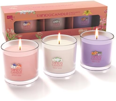 TRINIDa Scented Candles - 45Hr 3 Votive Set for Mom