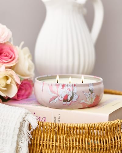 MSENSE Soy Scented Candles with 3 Wicks 12oz 40 Hours Burn