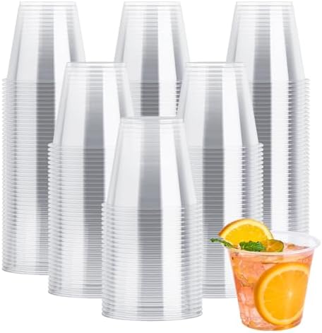 JOLLY CHEF 300 Pack Clear Plastic Cups 9 oz