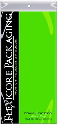 Flexicore Packaging Lime Green Wrapping Tissue Paper 15x20 10 Sheets