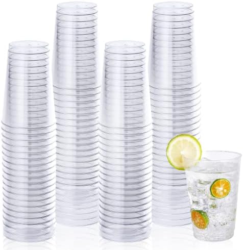 Vplus 150 Pack 12 OZ Reusable Clear Plastic Cups for Parties