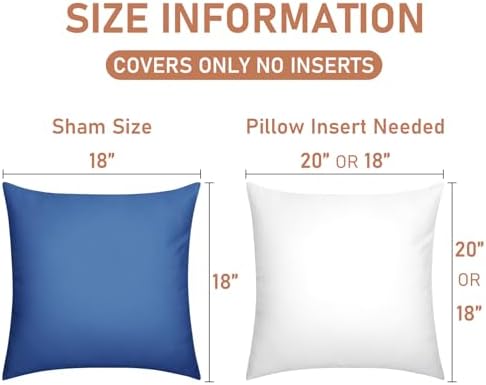Pack of 4 Waterproof Throw Pillow Covers 18x18 Red
