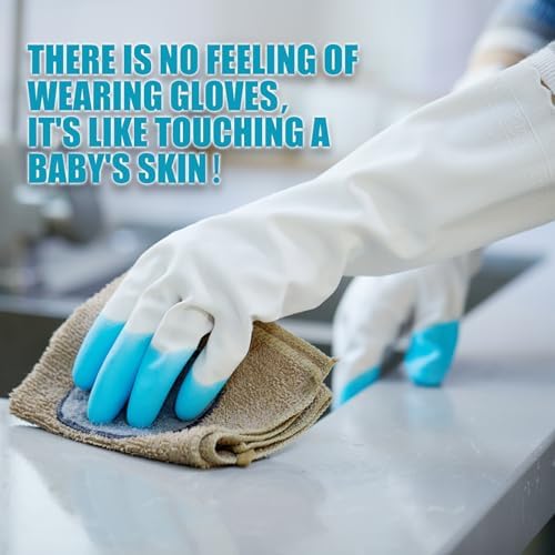 LIICHAAO 12 Pairs Reusable Latex Free Cleaning Gloves
