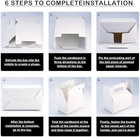 24 Pcs White Gable Boxes for Party Favors