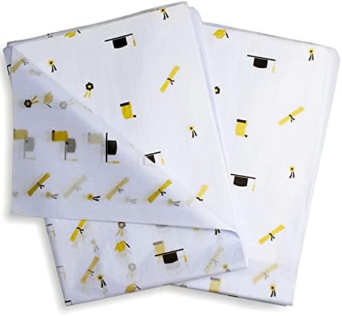 MR FIVE 30 Sheet Gold Cap Diploma Tissue Paper for Graduation