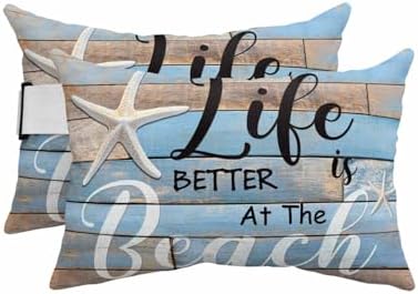 Beach Life Starfish Head Pillow for Recliner and Lawn Chair
