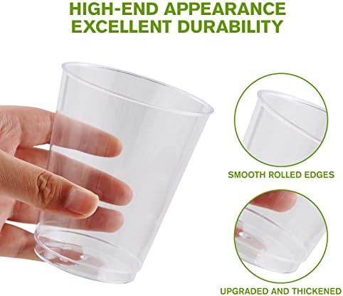 JollyPack 300 Pack Clear Plastic Cups 10 Oz Heavy Duty