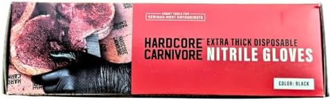 Hardcore Carnivore Extra Thick Nitrile Gloves 50ct
