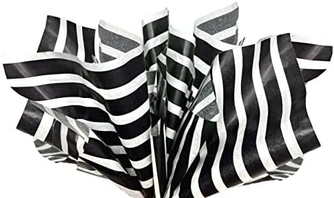 Flexicore Packaging Black Striped Gift Wrap Tissue Paper