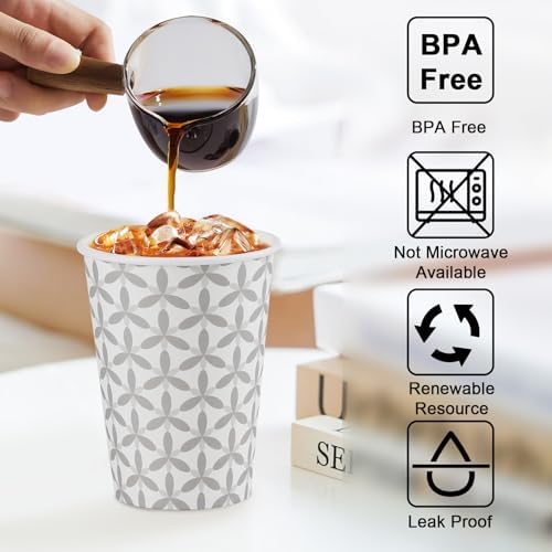 Lamosi 180 Pack 16 oz Coffee Cups Leakproof Disposable