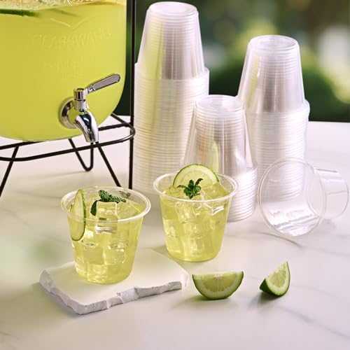 Turbo Bee 50 Pack 9 oz Clear Plastic Cups