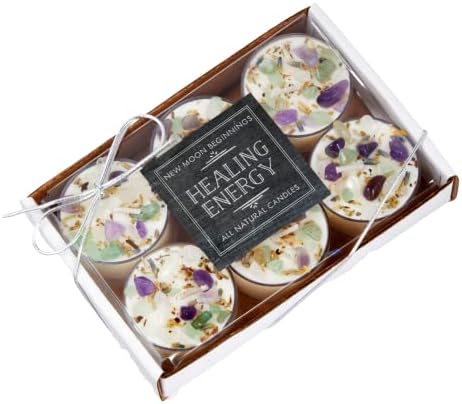 New Moon Beginnings Healing Energy Candle Set of 6 Tealights
