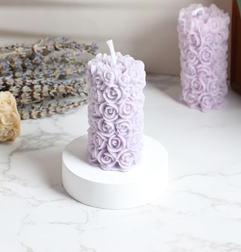 Rose Flower Clusters Aesthetic Scented Candle in Gift Box