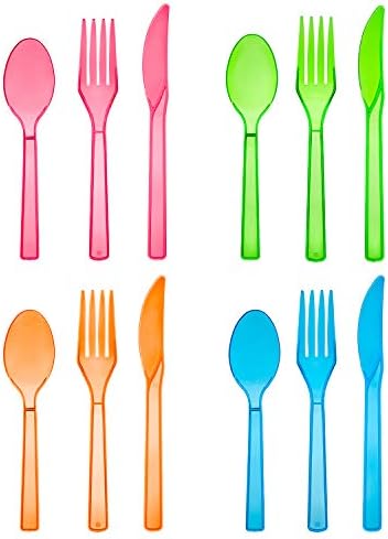 Party Essentials Hard Plastic Cutlery Combo Pack 64 Place Settings