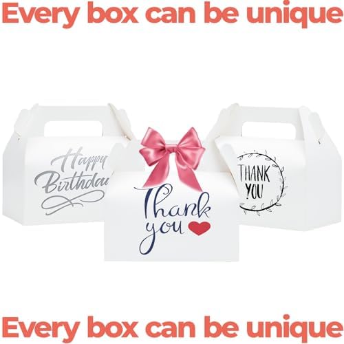 UnicoPak 30 Pack Pastel Gable Treat Boxes