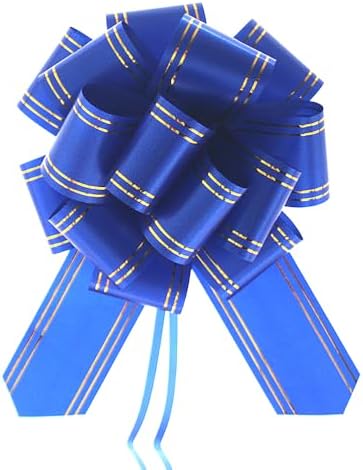 6 Inch Pull Bows for Gift Wrapping 6pcs Dark Blue