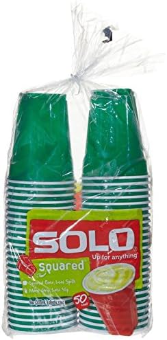 Solo Plastic Party Cups Red 9 oz 50 ct
